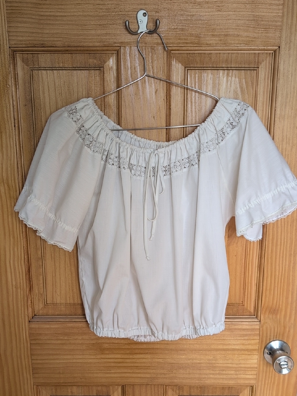 Eyelet Lace Trim Blouse